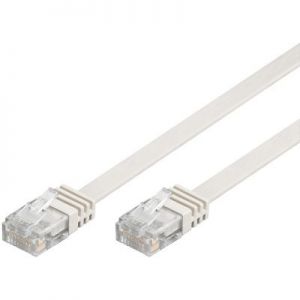 Kabel LAN Patchcord CAT 6 U/UTP płaski biały 0,5