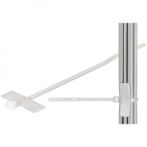 opaska kablowa z etykietą fixPOINT 100x2,5mm biała