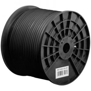 Kabel RG6 PE A Class Warsztatowski, czarny 100m