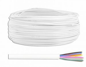 Kabel alarm/domofon 10X0,5mm CU 100m/rolka