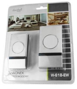 Dzwonek bezprzewodowy DPM W-618EW z wtyczką biały