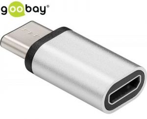 Adapter USB-C na micro USB 2.0 goobay, srebrny