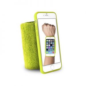 PURO Running Band - Frotka do biegania z etui iPhone 6s / iPhone 6 z key pocket (limonkowy)