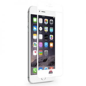 Moshi iVisor Glass - Szkło ochronne IonGlass na ekran do iPhone 6s Plus / iPhone 6 Plus (biała ramka