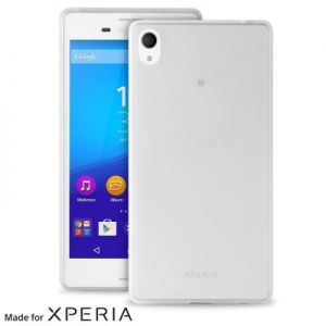 PURO Ultra Slim \\"0.3\\" Cover MFX - Zestaw etui + folia na ekran Xperia M4 AQUA (półprze