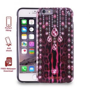 JUST CAVALLI Leo Crystal Cover - Etui iPhone 6s / iPhone 6 (różowy)