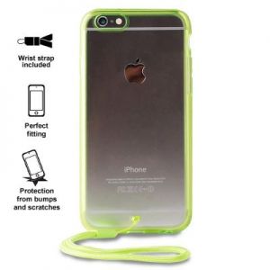 PURO Clear Cover Easy Photo - Etui iPhone 6s / iPhone 6 + smycz (limonkowy)