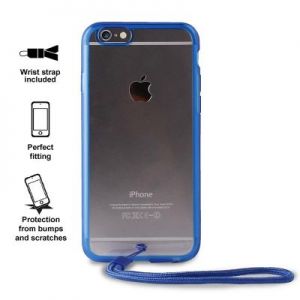 PURO Clear Cover Easy Photo - Etui iPhone 6s / iPhone 6 + smycz (niebieski)