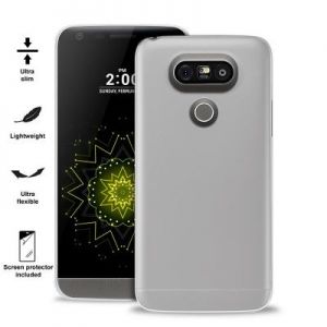 PURO Ultra Slim \\"0.3\\" Cover - Zestaw etui + folia na ekran LG G5 (półprzezroczysty)