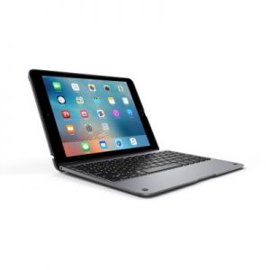 Incipio ClamCase + - Aluminiowa klawiatura Bluetooth z podświetleniem LED dla iPad Air 2 (Space Gray