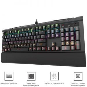 Gamdias Hermes 7 Color - Klawiatura mechaniczna 7 Colors LED