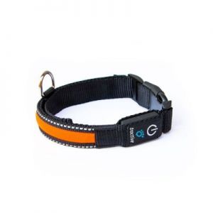 Tractive LED Dog Collar Medium - Świecąca obroża LED 39 - 55 cm (pomarańczowy)