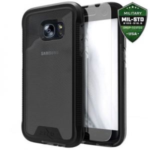Zizo ION Cover - Pancerne etui Samsung Galaxy S7 + szkło 9H na ekran (czarny/przydymiony)