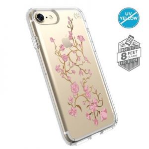 Speck Presidio Clear with Print - Etui iPhone 7 (Goldenblossom Pink/Clear)