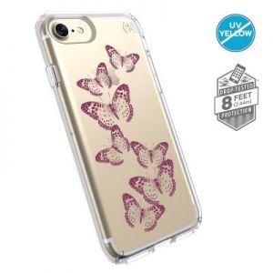 Speck Presidio Clear with Print - Etui iPhone 7 (Brilliantbutterflies Rose Gold/Clear)