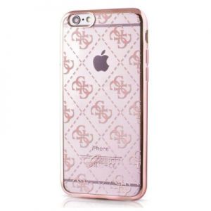 Guess 4G Transparent - Etui iPhone 6s / iPhone 6 (różowe złoto)