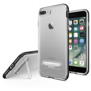 Spigen Crystal Hybrid - Etui iPhone 7 Plus + stand up (czarny/przezroczysty)
