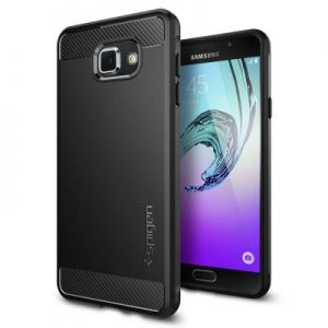 Spigen Capsule Ultra Rugged - Etui z podstawką Samsung Galaxy A7 (2016) (czarny)