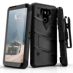 Zizo Bolt Cover - Pancerne etui LG G6 ze szkłem 9H na ekran (czarny)