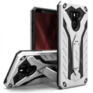 Zizo Static Cover - Pancerne etui LG G6 z podstawką (srebrny/czarny)