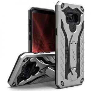 Zizo Static Cover - Pancerne etui Samsung Galaxy S8+ z podstawką (czarny/srebrny)