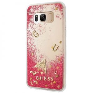 Guess Liquid Glitter - Etui Samsung Galaxy S8 (malinowy)