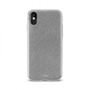 PURO Glitter Shine Cover - Etui iPhone X (Silver)